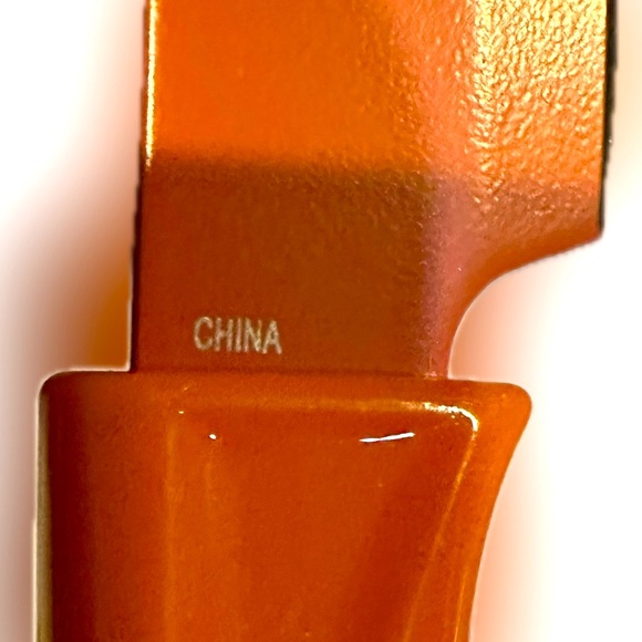 VTG ALL PURPOSE PARING NON STICK CERAMIC COATED BLADE SLEEVE GREEN ORANGE 7.75” - Picture 4 of 8